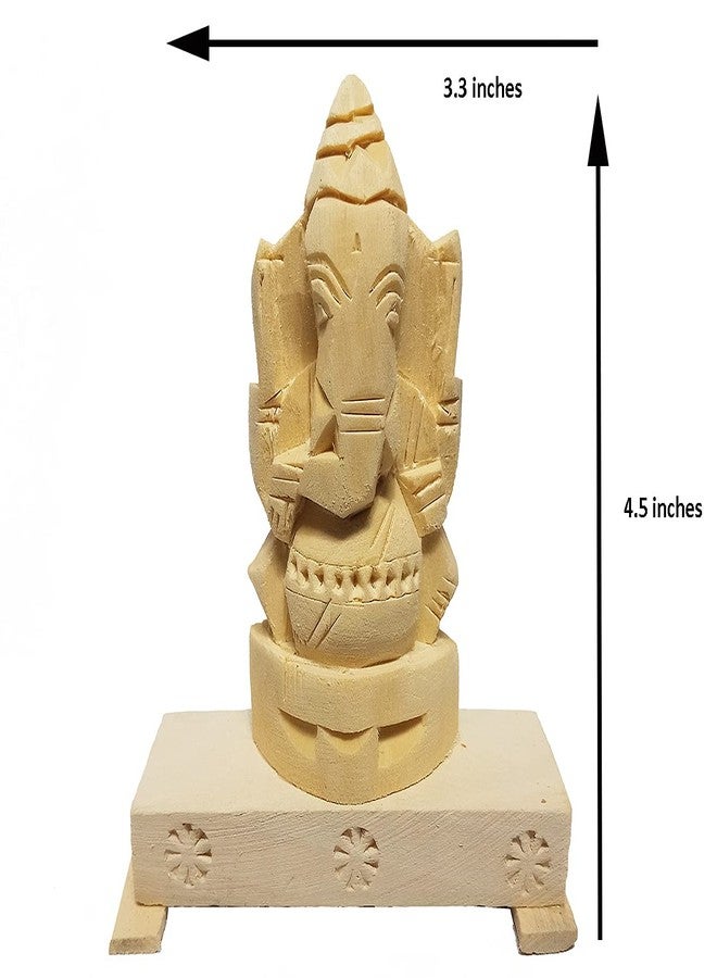 JDS Puja Articles - Vellerkku Root Vinayagar Original - Swetharka Ganesh - Thelle Gilledu Ganapathi - White Ganesha - with Stand (Size no: 0) - Image 2